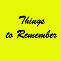 ThingsToRemember